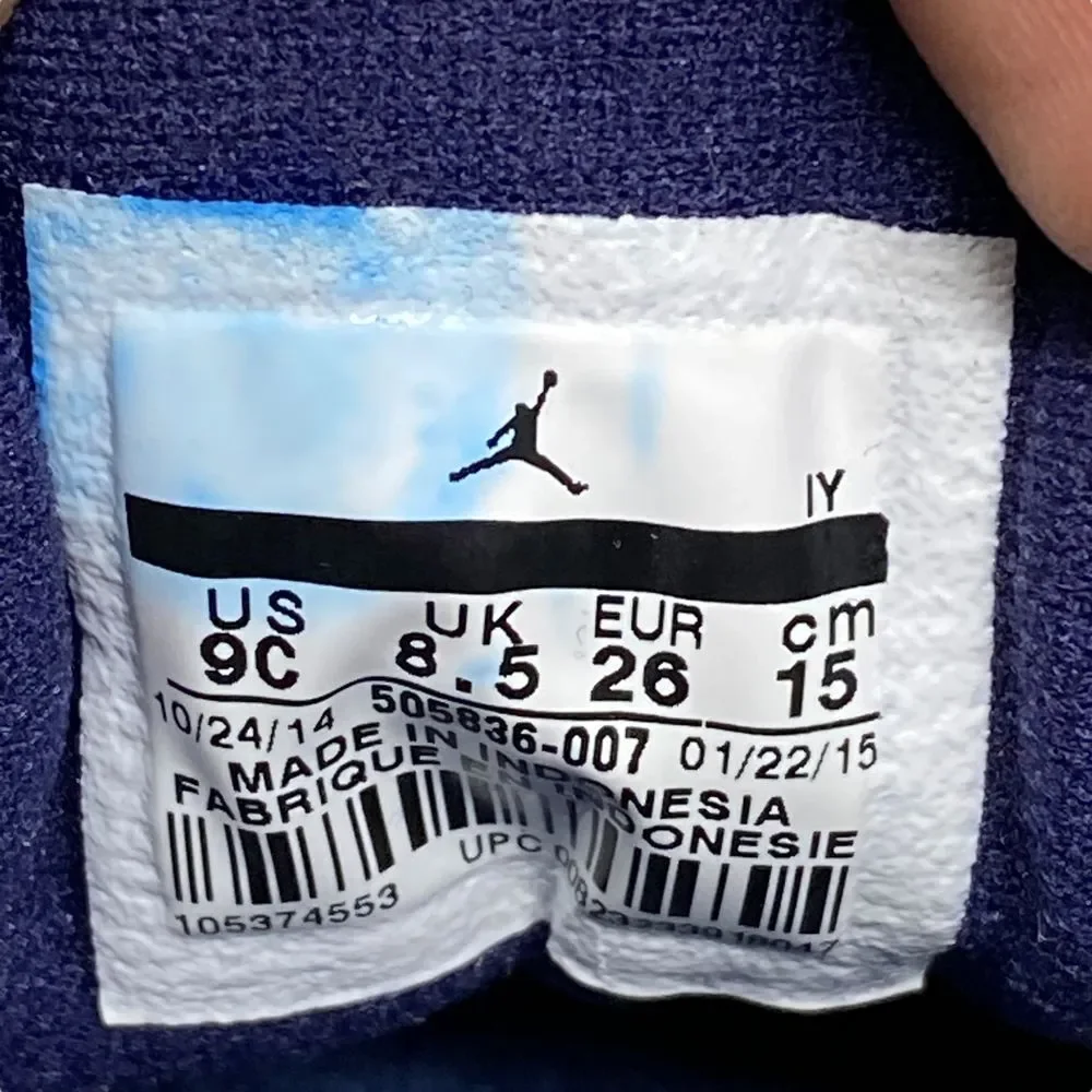 Air‎ Jordan 11 XI Low Georgetown Toddler Size 9C Blue Grey 505836-007 B Grade